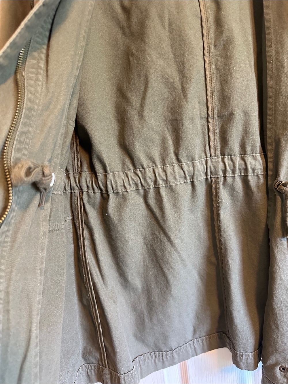 Universal Thread Olive Utility Field Jacket with Hood - Picture 3 of 4